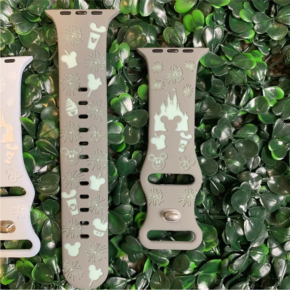 Disney Parks Themed Silicone Watch Bands for Apple Smart Watch 42/44/45/49mm